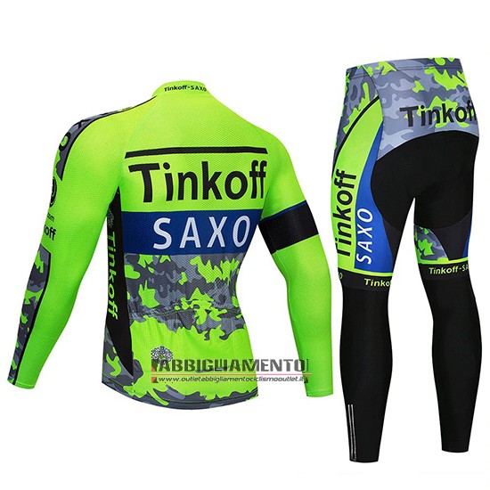 Abbigliamento Tinkoff Saxo Bank 2020 Manica Lunga e Calzamaglia Con Bretelle Verde Camuffamento - Clicca l'immagine per chiudere